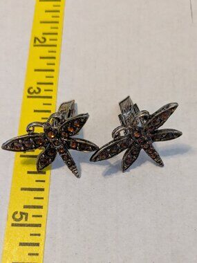 Vintage Pat. Pend. Antique Gold Tone Dragonfly Cuff Links